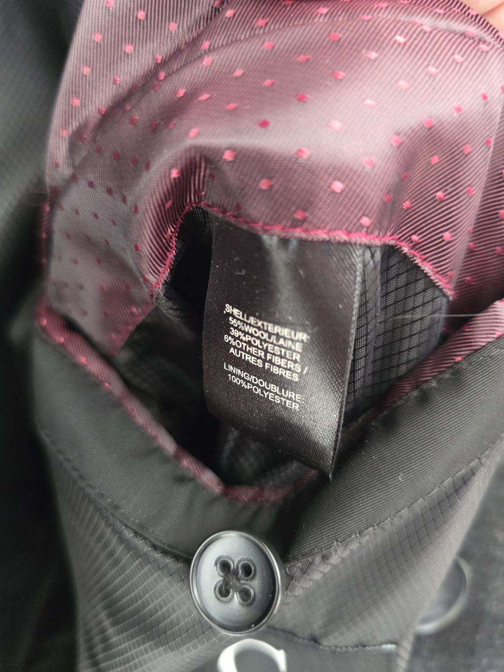 Men's Wool Blend Double Breasted Plaid Peacoat - Picture 8 of 8